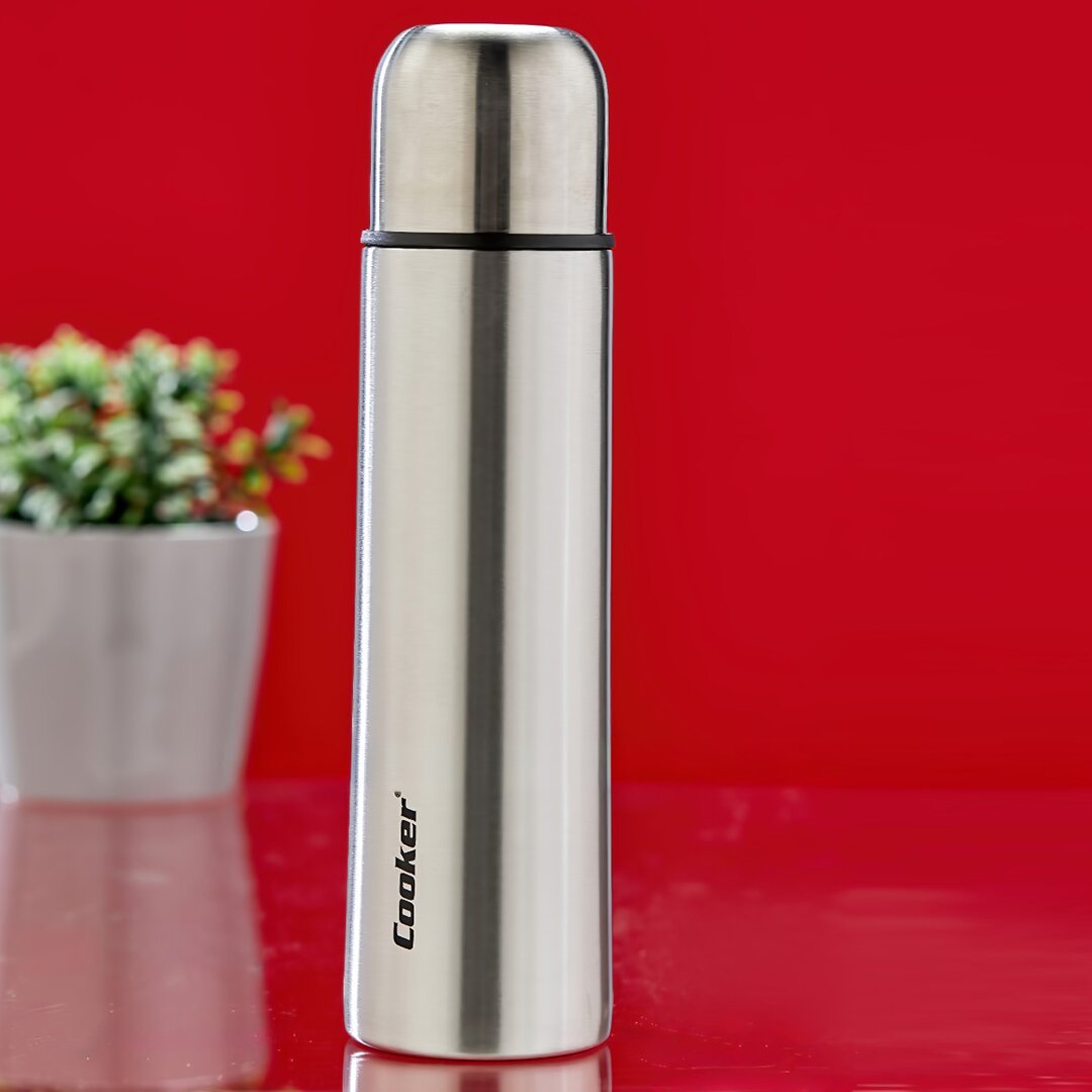 0.5LT KROM TERMOS PASLANMAZ ÇELİK - SIZDIRMAZ KAPAK = BARDAK (4887)