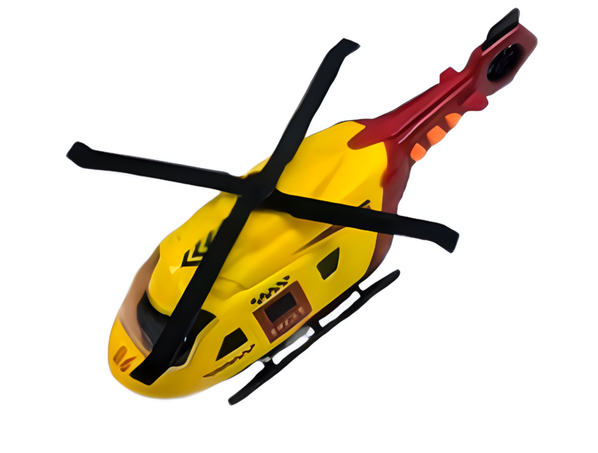 Sürtmeli Sesli ve Işıklı Sarı Helikopter