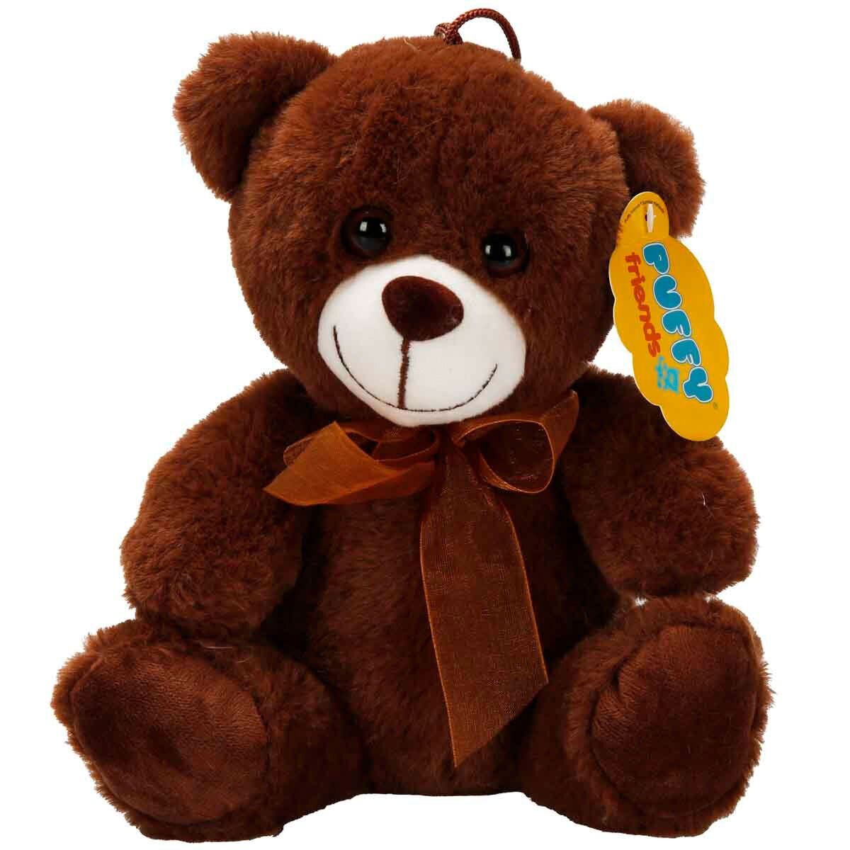 0998 SUN-JHN-PFF-SK PELUŞ AYI OTURAN KURDELELİ 21CM -Stokta Olan Renk Gönderilir