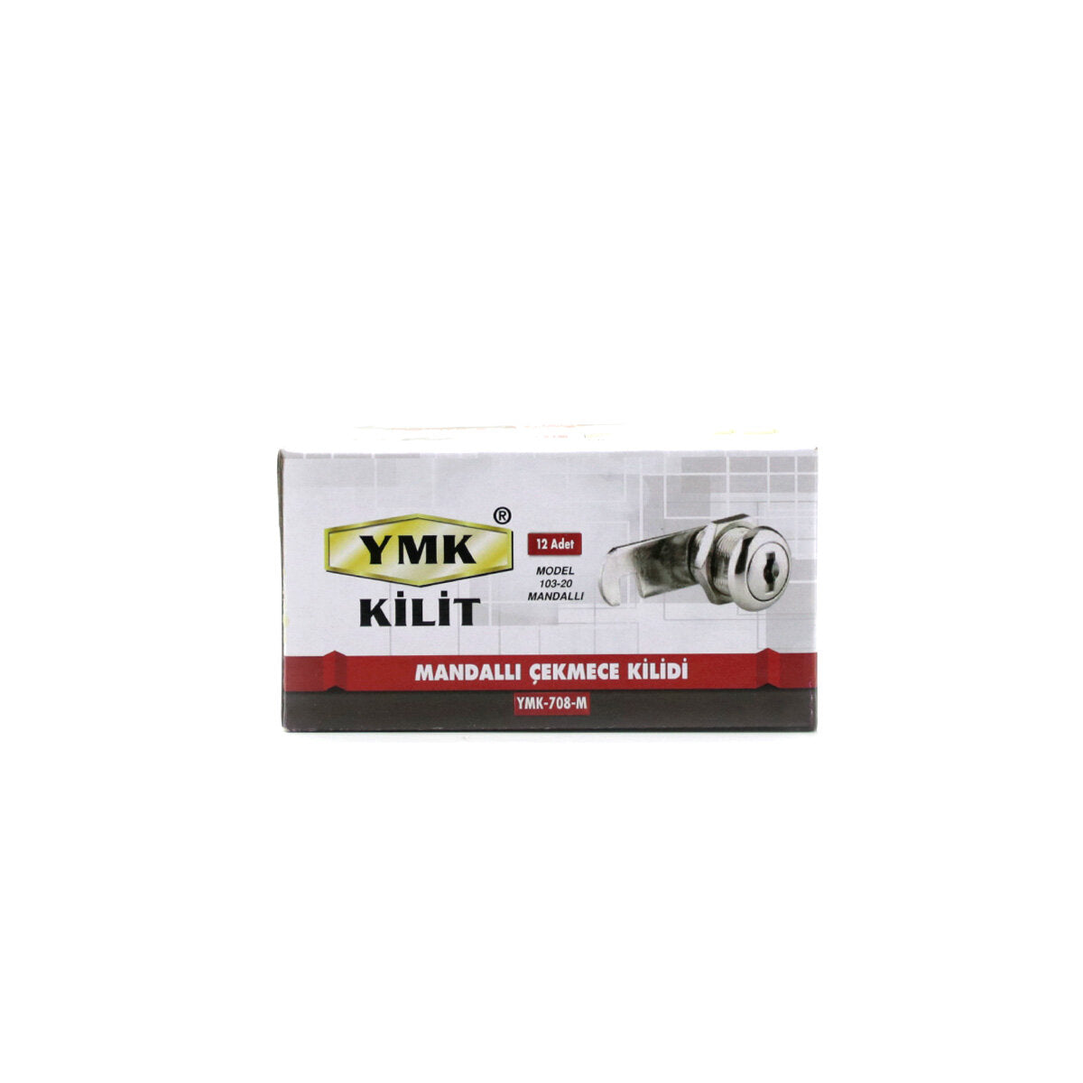 12 ADET OVAL - MANDALLI DOLAP - ÇEKMECE KİLİT 20MM (4887)