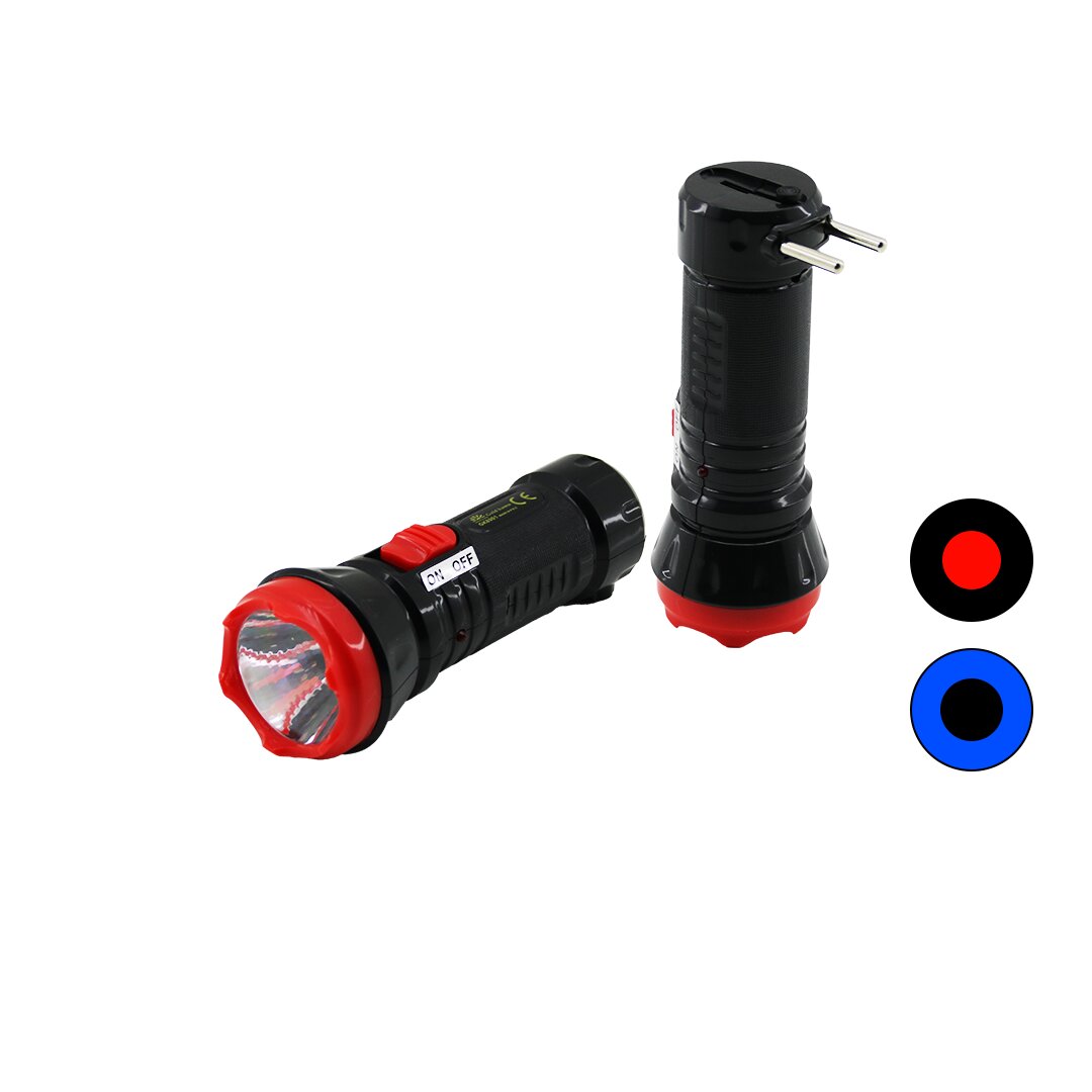 1W TEK LED FİŞ ŞARJLI EL FENERİ UZUN MESAFELİ (4887)