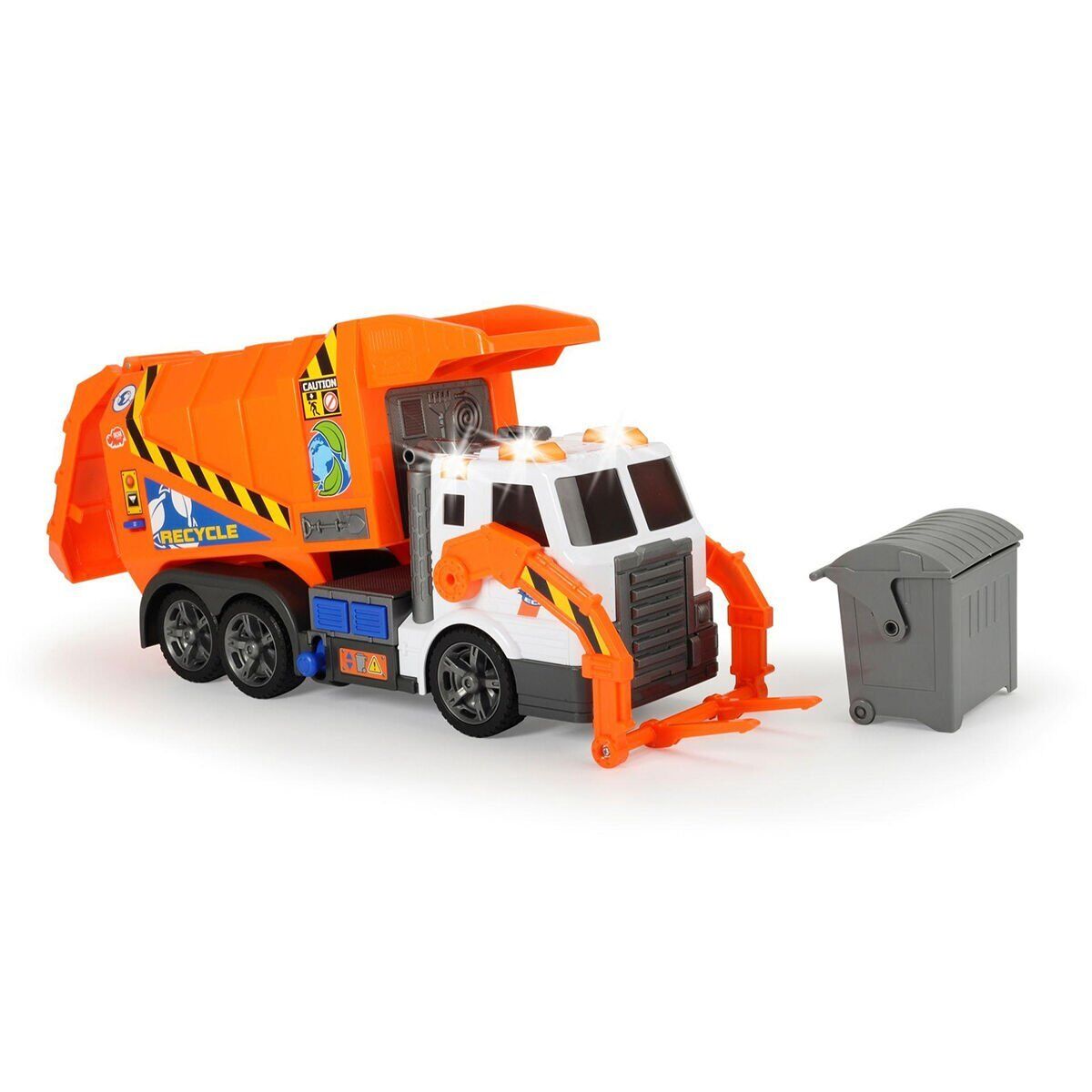203308369 Dickie Garbage Truck
free wheel light sound B/O lifting fork wt