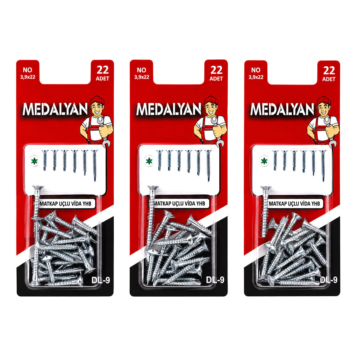 264 ADET 3.9X22 MATKAP UÇLU VİDA YHB 12X22PCS (4887)