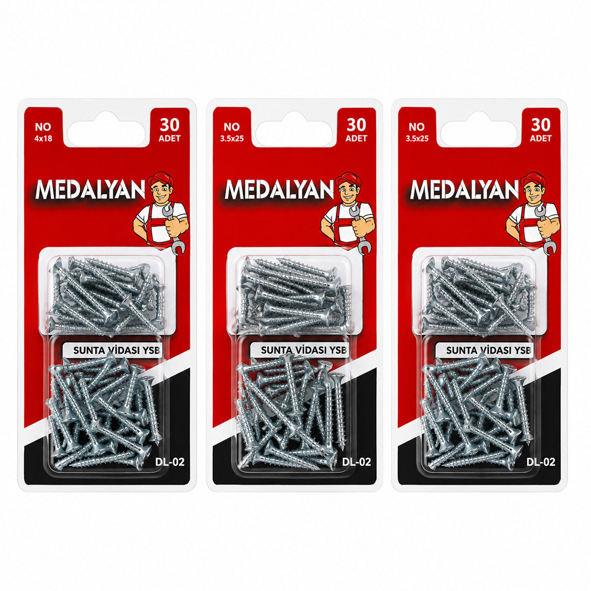 360 ADET 3.5X25 SUNTA VİDASI 12X30PCS (4887)