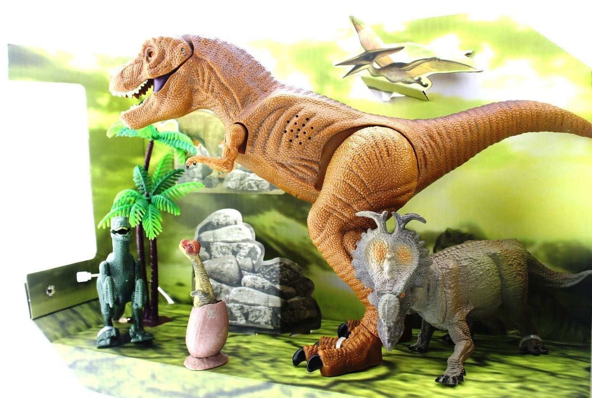 4lü sesli dinozor oyun seti