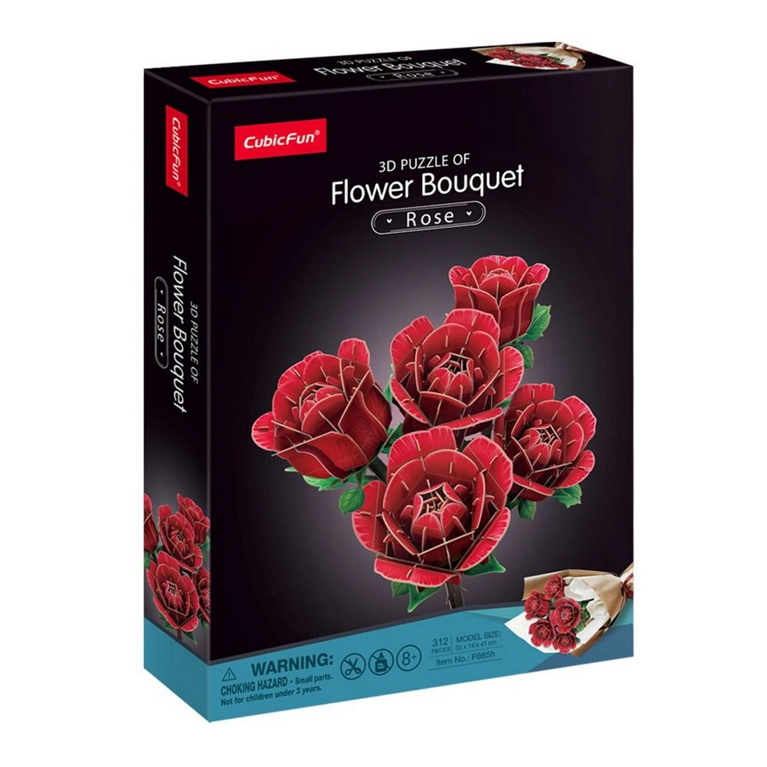 Büyük Gül Buketi 3D Puzzle
