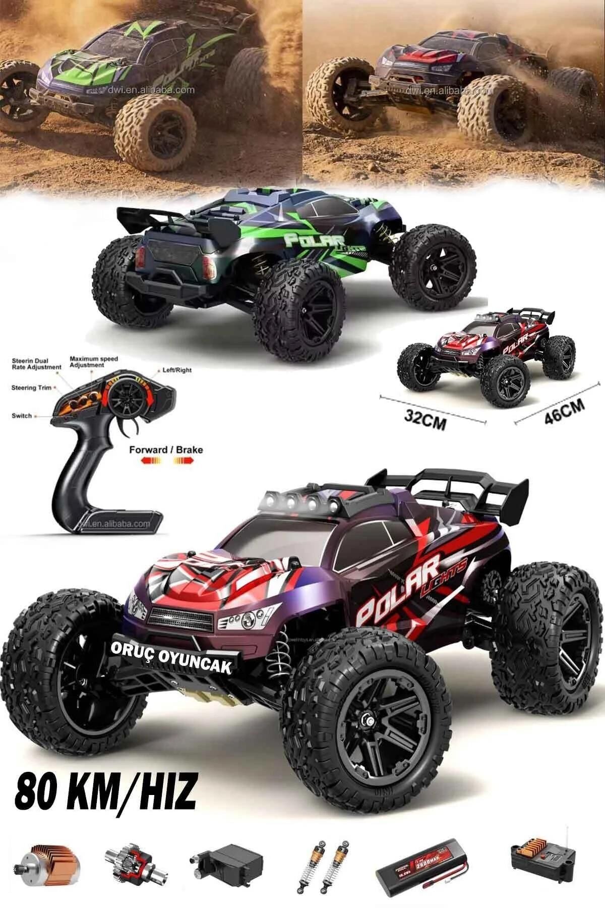 HS10421-HS10422 80KM/H 1:8 ELEKTRİKLİ RC ARABA -TY