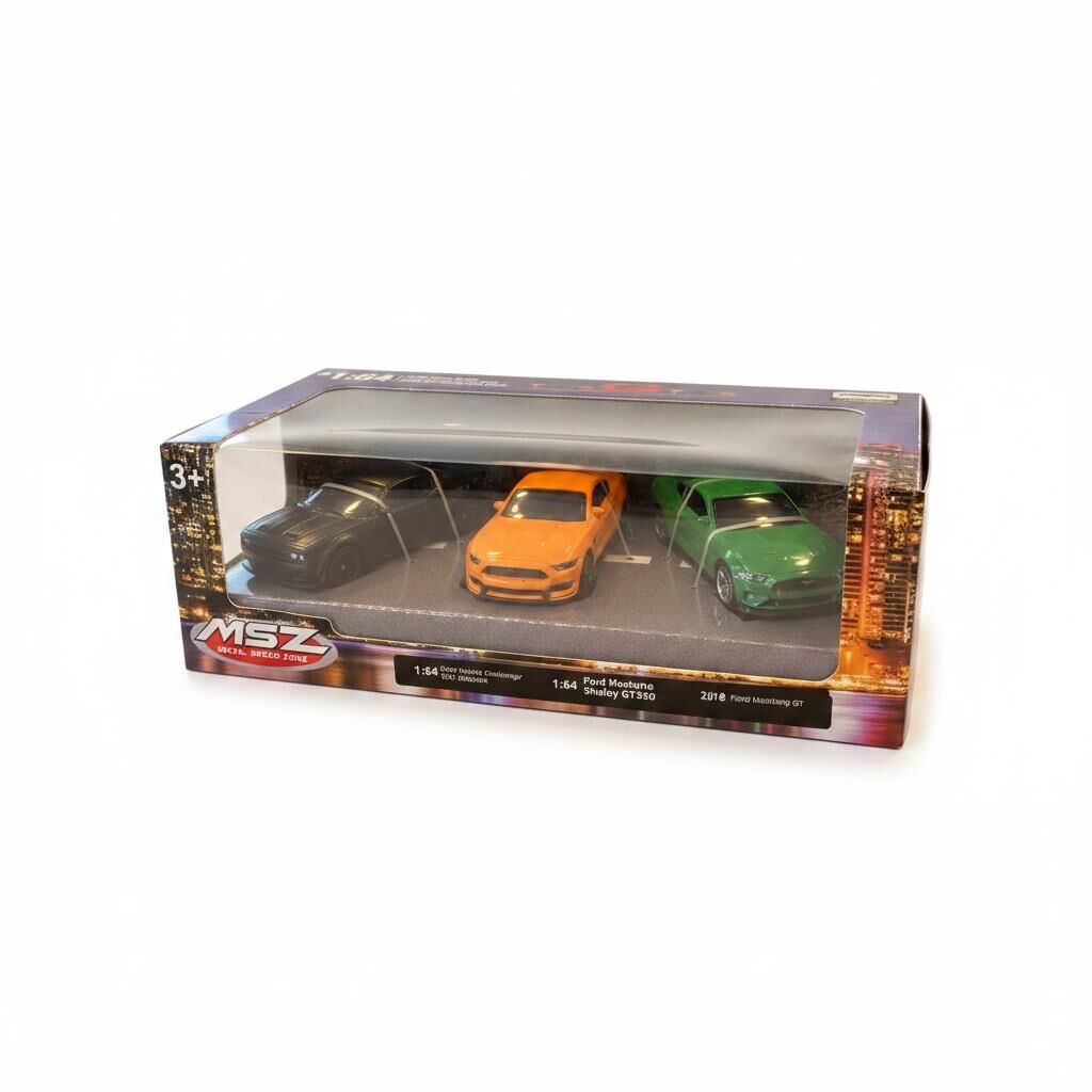 WP6433 MSZ 1/64 DODGE CHALLENGER,FORD MUSTANG-EKN