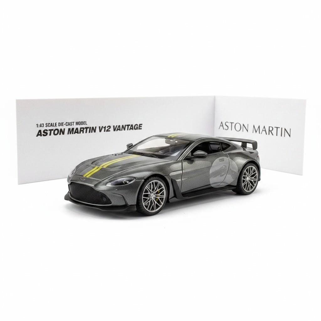 RW8243 1:43ASTON MARTON VANTAGE ÇEK BIRAK ARABA METAL MODEL ARABA