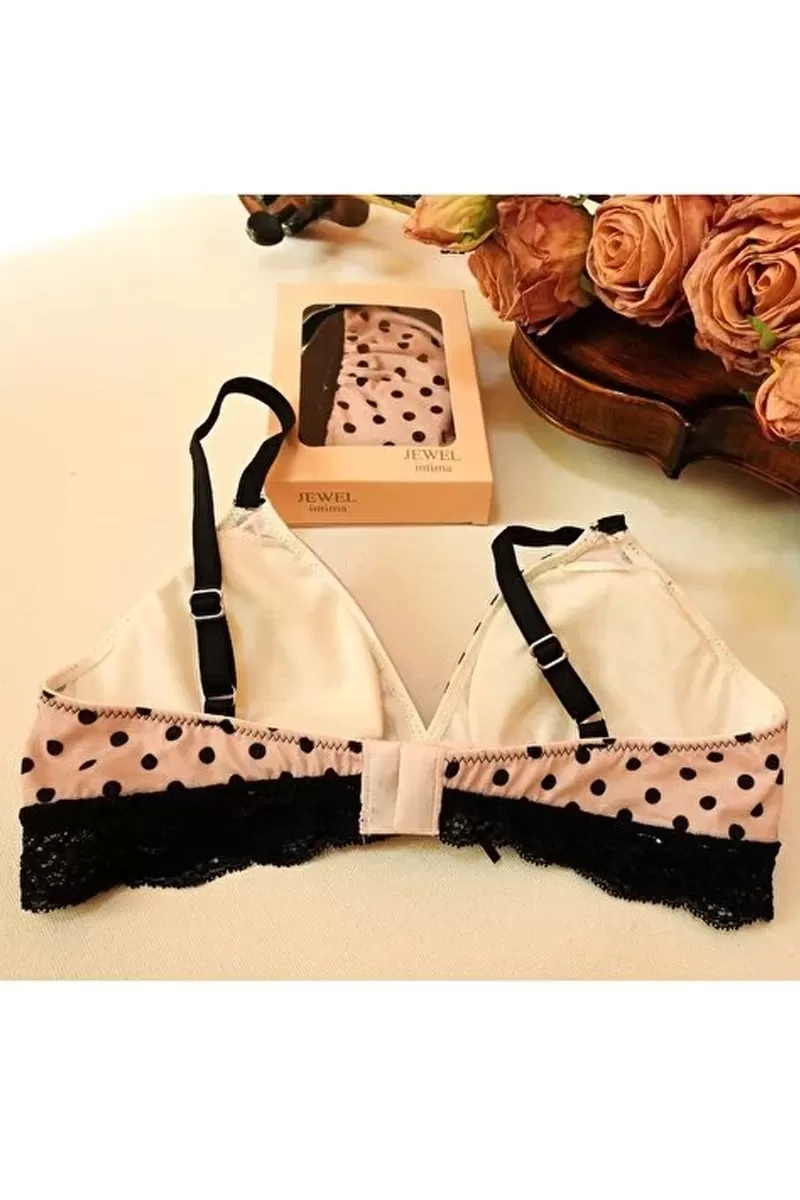 Balensiz Cepli Bralet Çiçekli Sütyen Ped Takılabilir Toparlayıcı Nefes Alan Hafif Doğal Görünüm Ayarlanabilir Askılı Günlük Konfor Kadın Sütyen