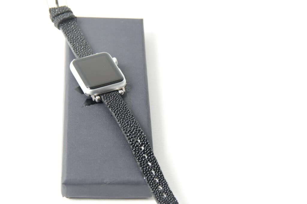 Apple Watch Uyumlu Deri Kordon 38-40-41mm Vatos Siyah