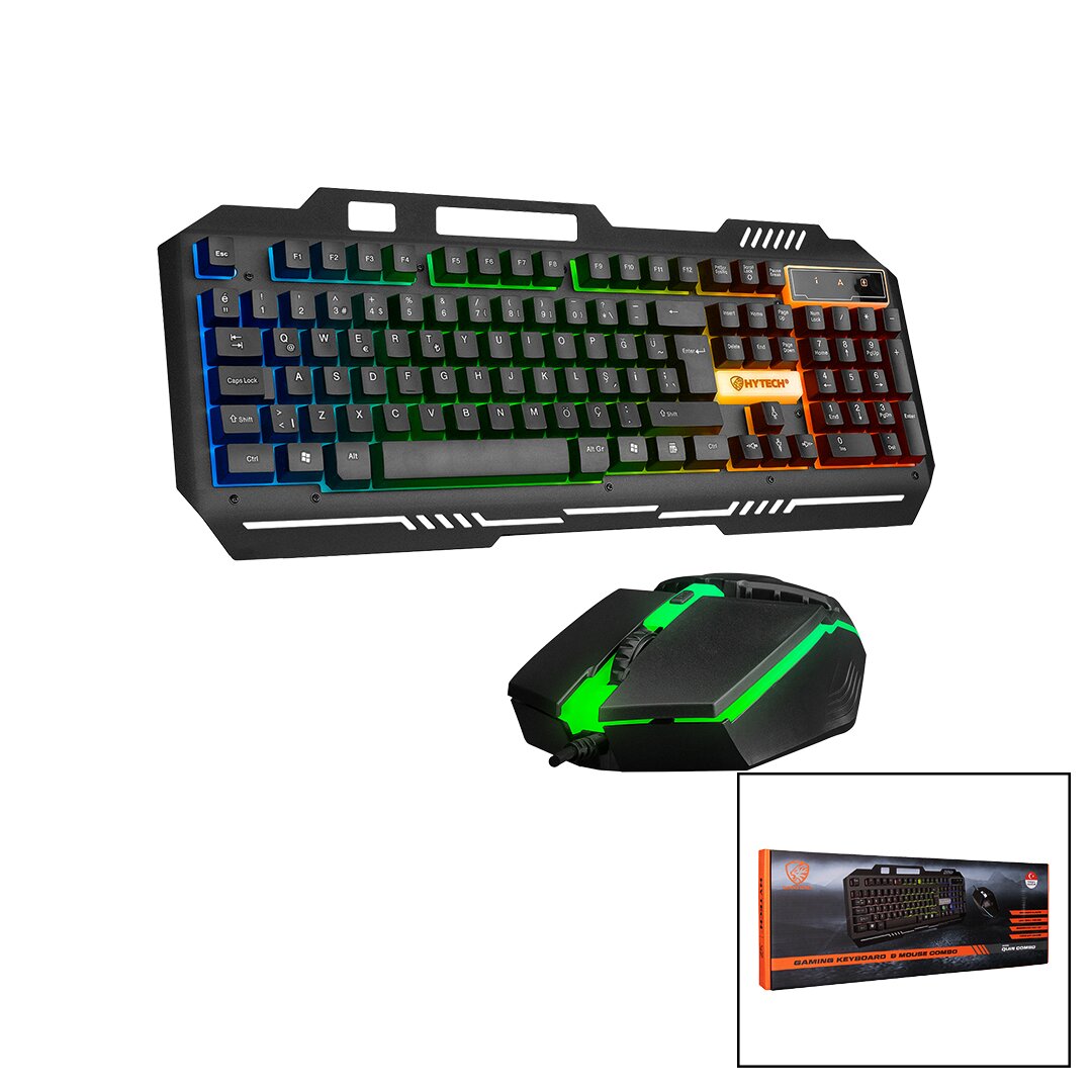 EVEREST HKM-X86 QUİN GÖKKUŞAĞI IŞIKLI USB KABLOLU KLAVYE - MOUSE SET 150CM KABLO (4887)