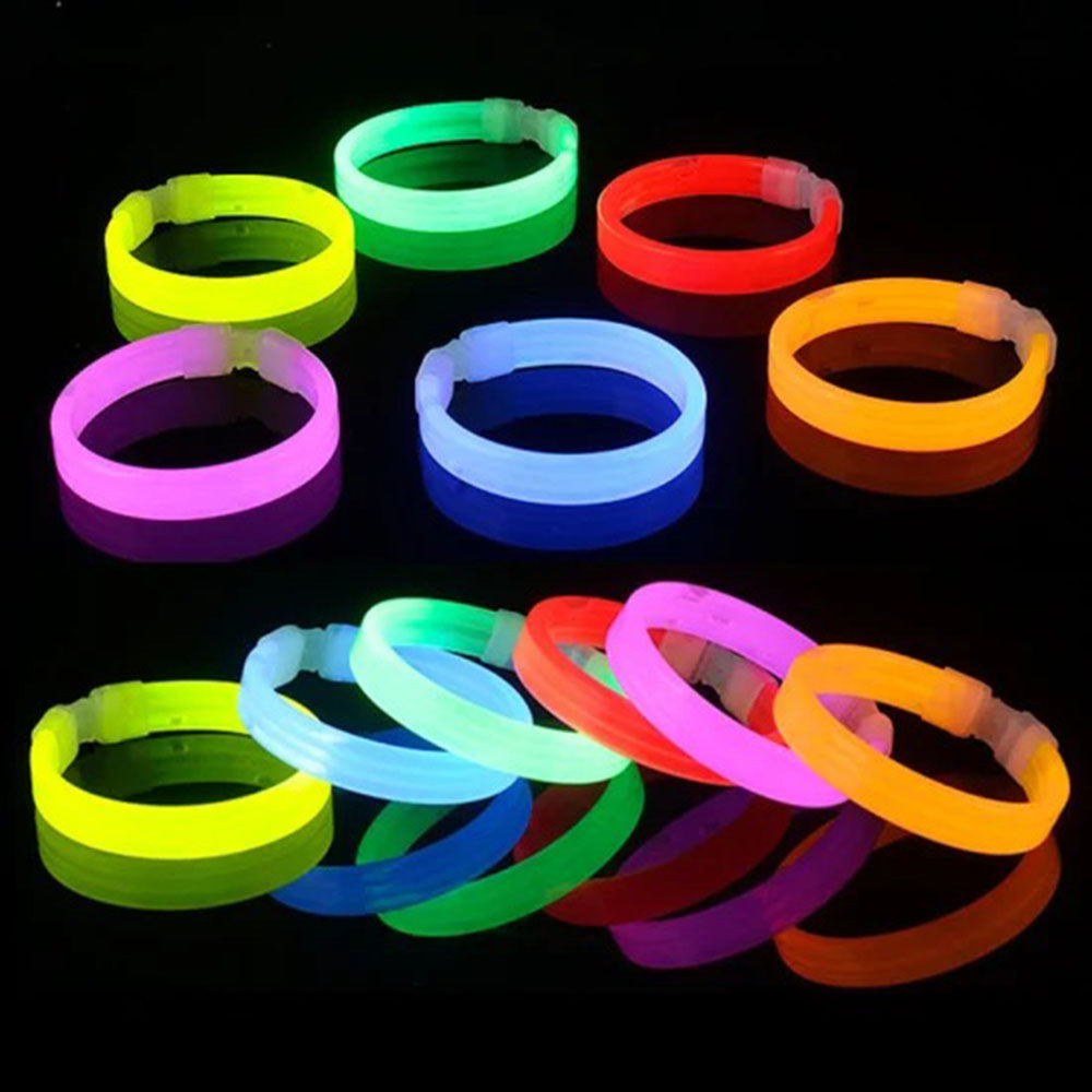 Glow Kalın Bileklik 12’li Set | Baskıya Uygun Renkli Model (4887)