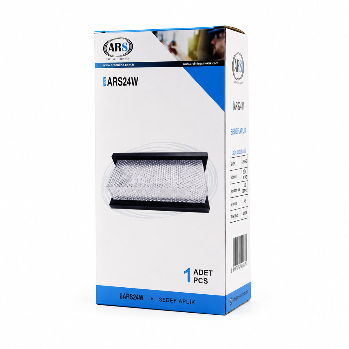 IP66 50.000 SAAT LED ÖMRÜ 22W SEDEF LED APLİK DUVAR LAMBASI ARS-348953 (4887)