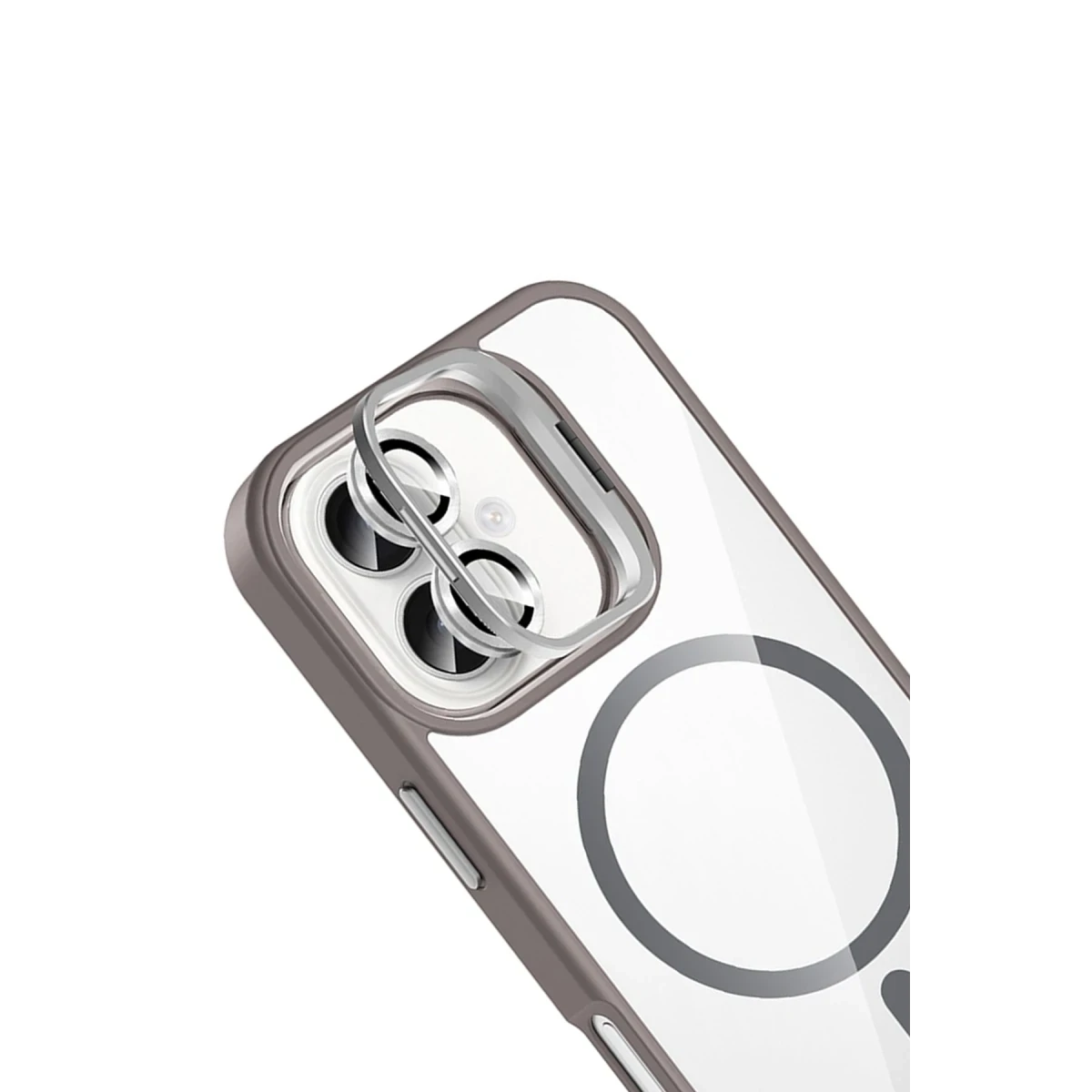 Joko Apple iPhone 16 Plus Remim Lensli Magsafe Standlı Kapak - Titan Gri