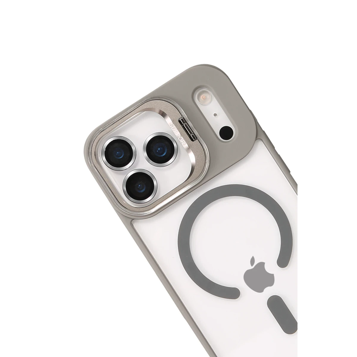 Joko Apple iPhone 17 Pro Remim Lensli Magsafe Standlı Kapak - Titan Gri