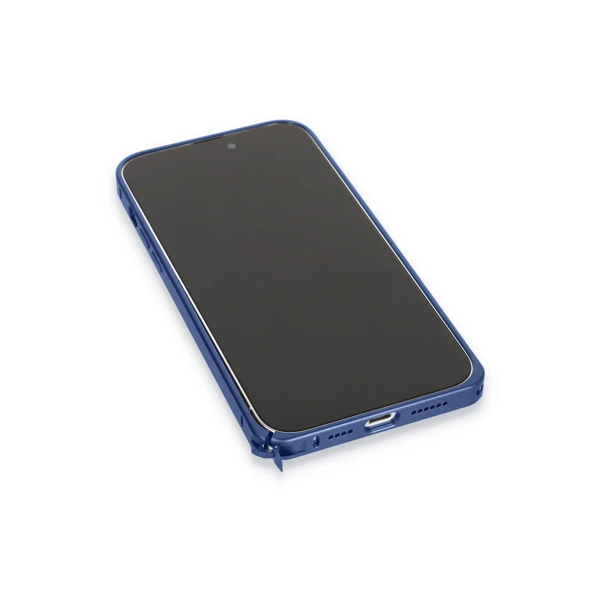 Joko Apple iPhone 15 Pro Metal Bumper Mat Kapak - Lacivert