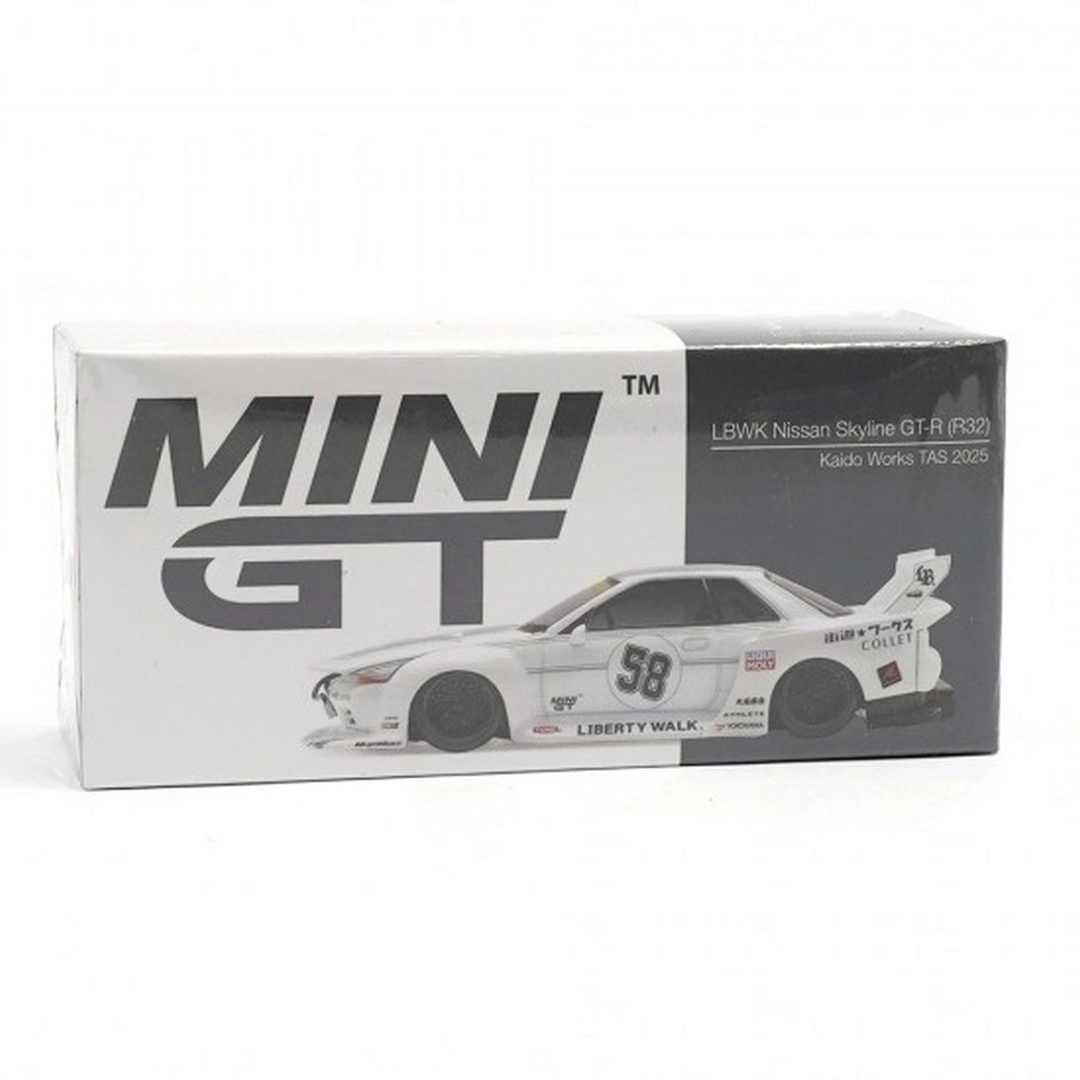 Mini GT 1/64 LBWK Nissan Skyline GT-R (R32) Kaido Works TAS 2025