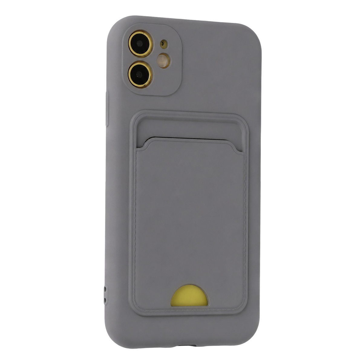 Apple iPhone 11 Kılıf Kelvin Kartvizitli Silikon - Gri