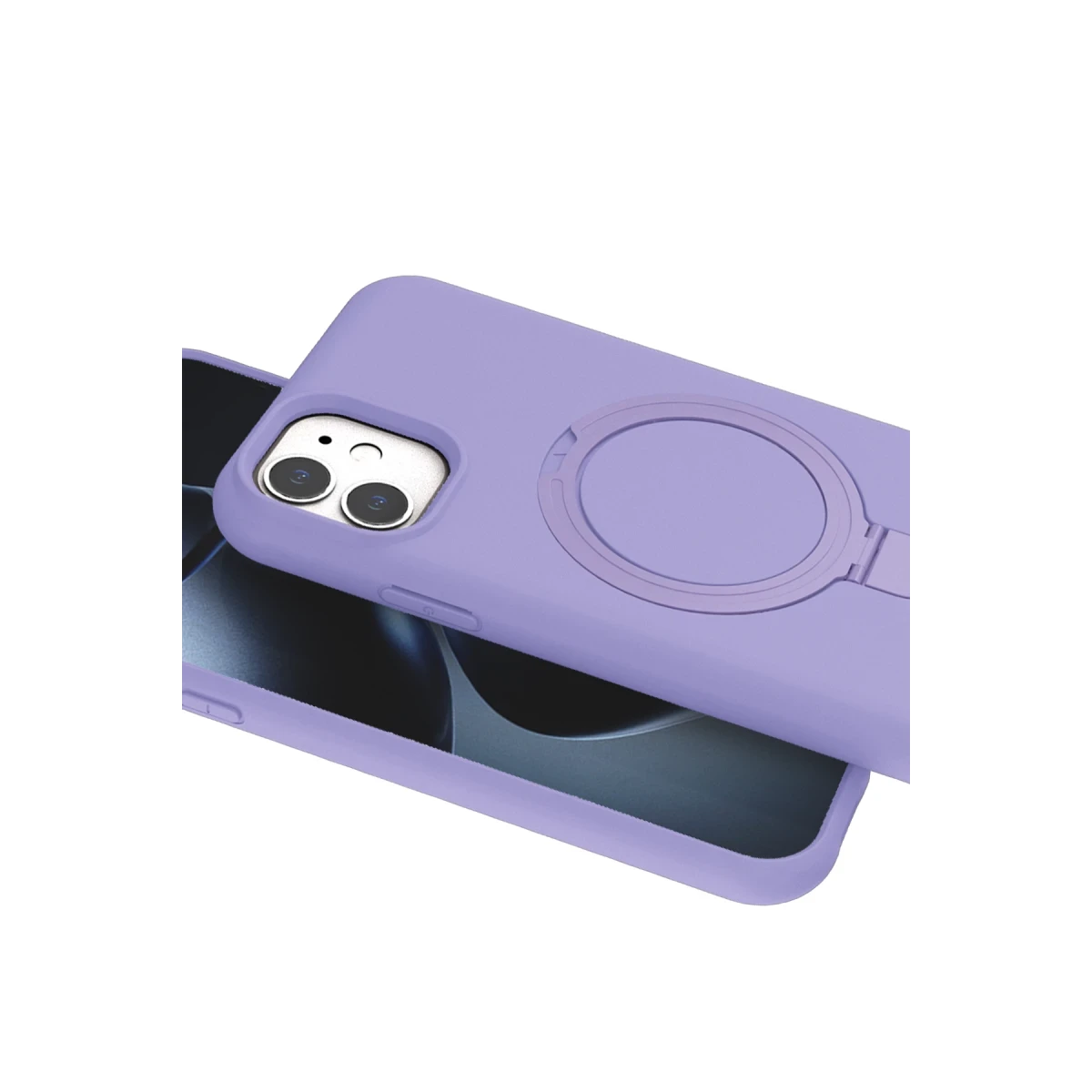 Apple iPhone 11 Regal Magsafe Standlı Kapak - Lila