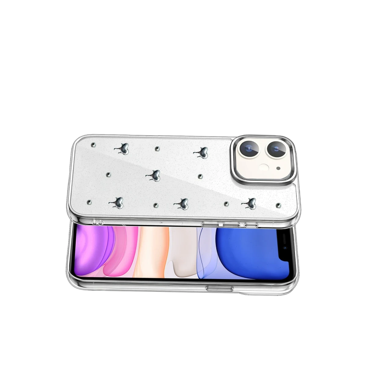 Apple iPhone 12 Fiyonk Desenli Kapak - Desen 1