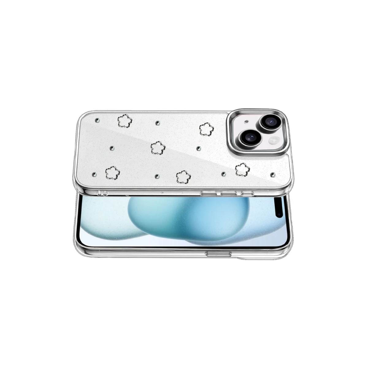 Apple iPhone 15 Fiyonk Desenli Kapak - Desen 2