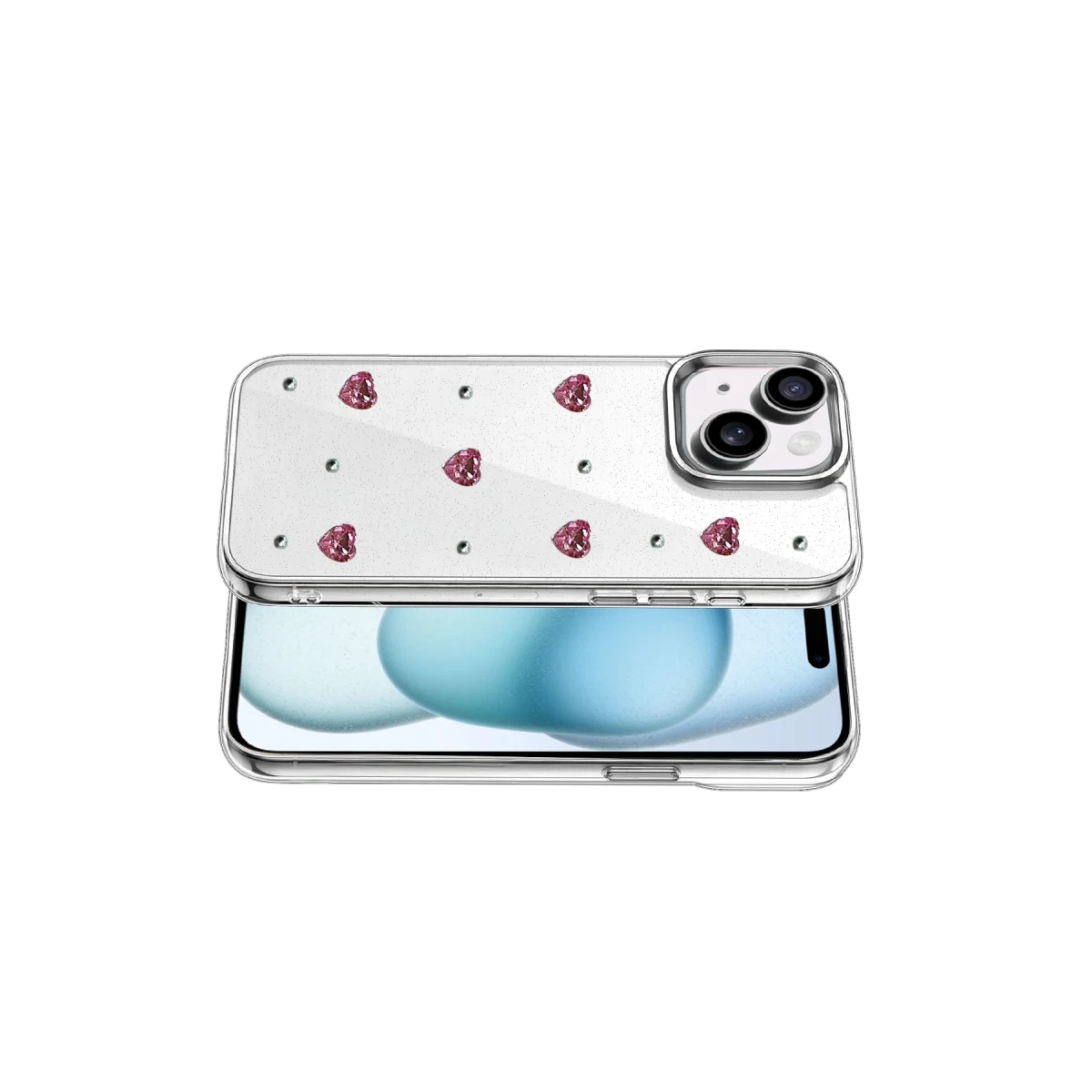 Apple iPhone 15 Fiyonk Desenli Kapak - Desen 3