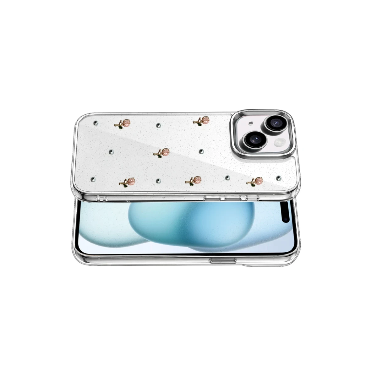 Apple iPhone 15 Fiyonk Desenli Kapak - Desen 6
