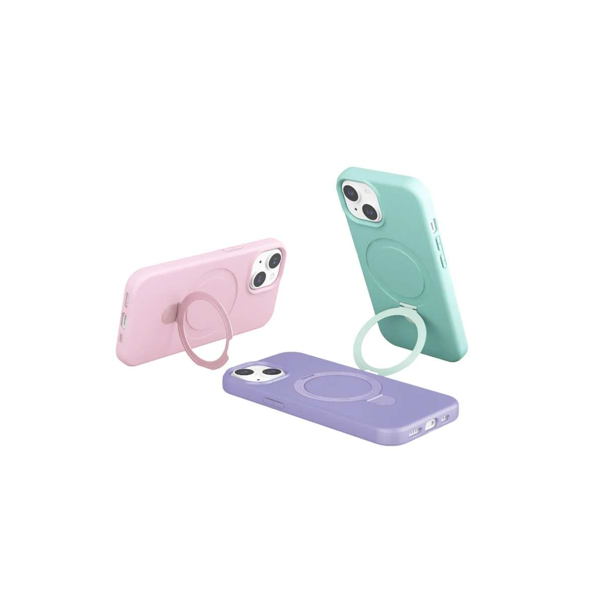 Apple iPhone 15 Regal Magsafe Standlı Kapak - Siyah