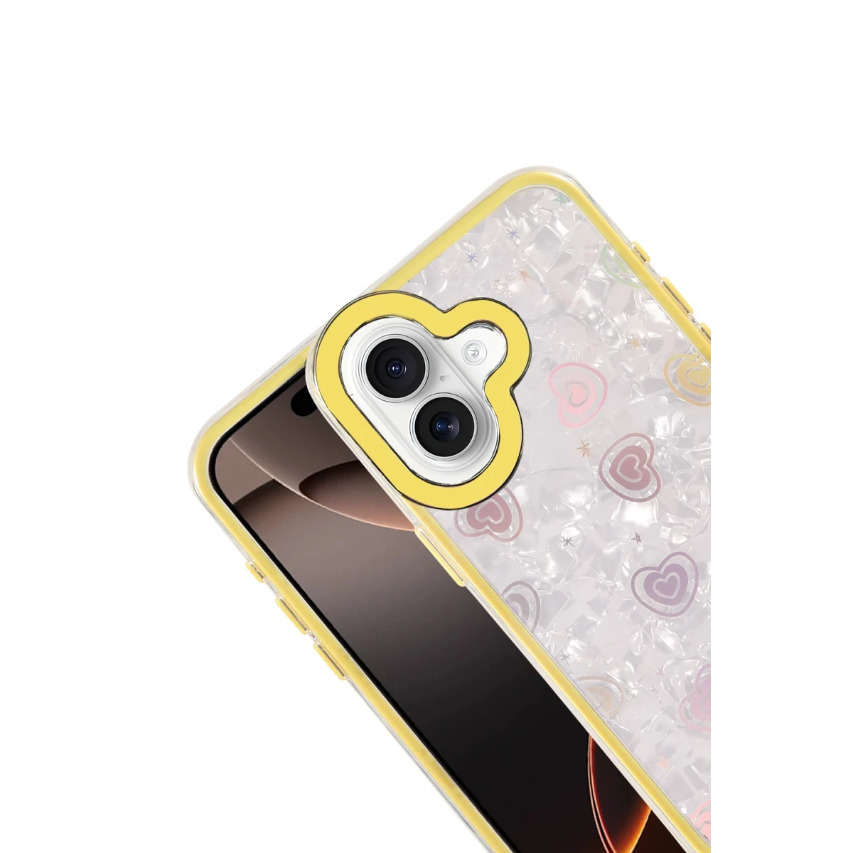 Apple iPhone 16 Lumi Desenli Kapak - Sarı