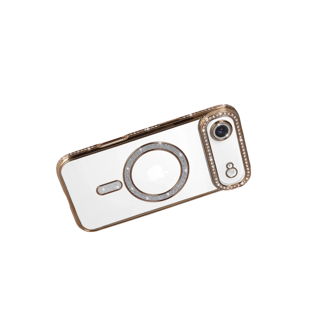 Apple iPhone 17 Air Joke Simli Magneticsafe Kılıf - Gold