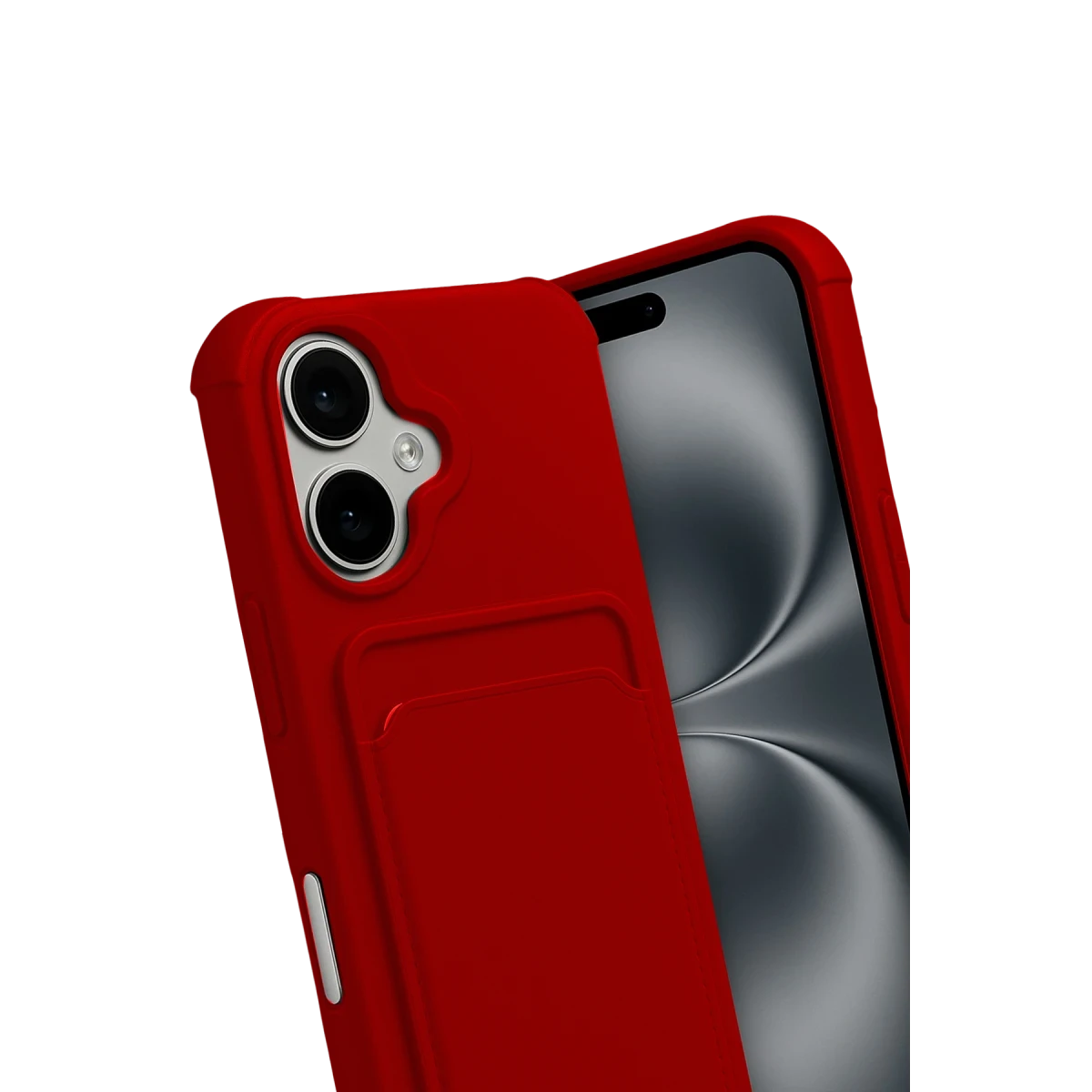 Apple iPhone 17 Kelvin Kartvizitli Silikon - Kırmızı