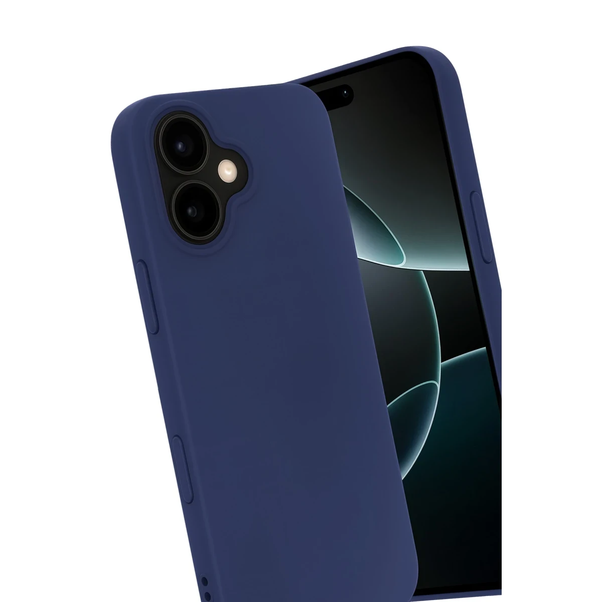 Apple iPhone 17 Nano içi Kadife Silikon - Lacivert