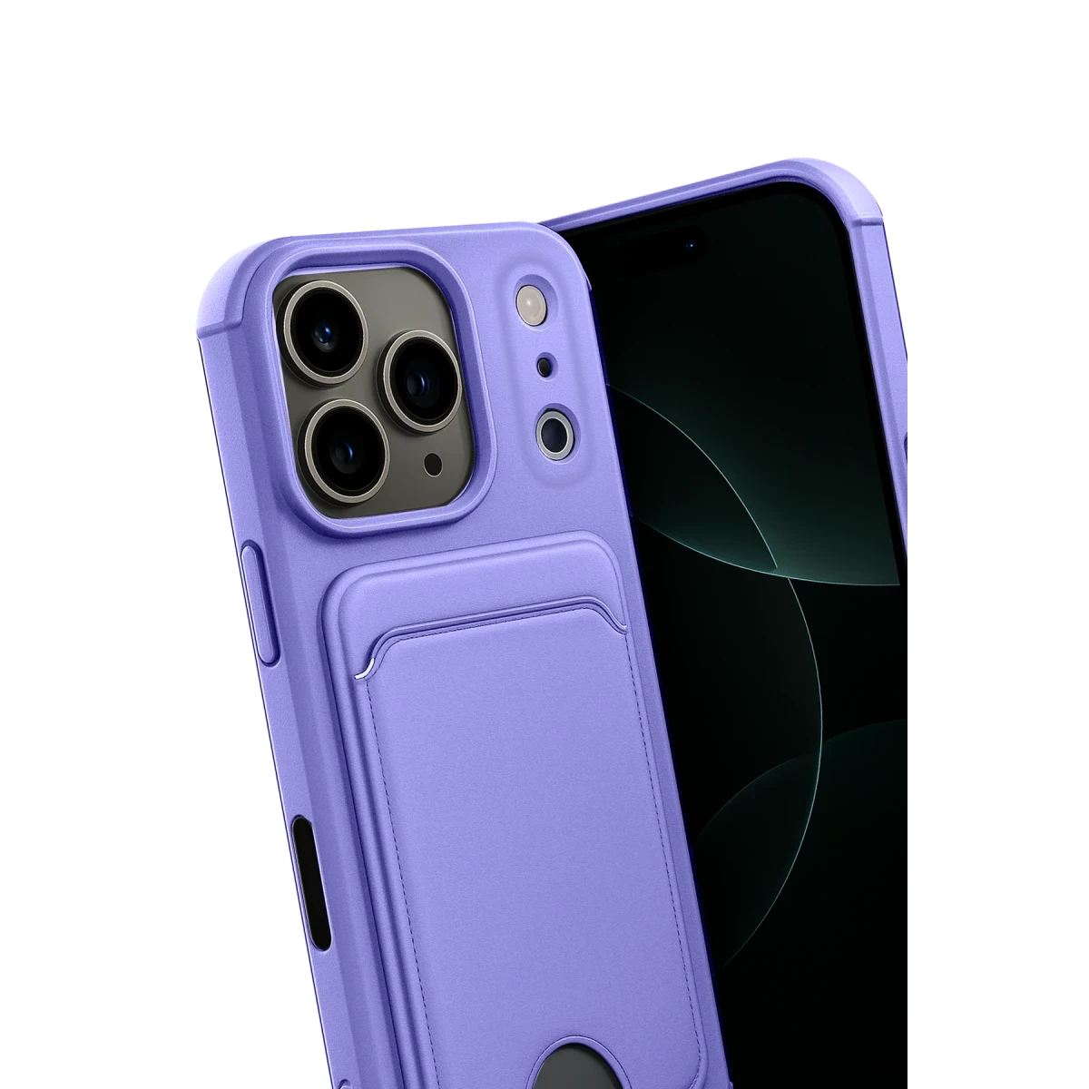 Apple iPhone 17 Pro Kelvin Kartvizitli Silikon - Lila