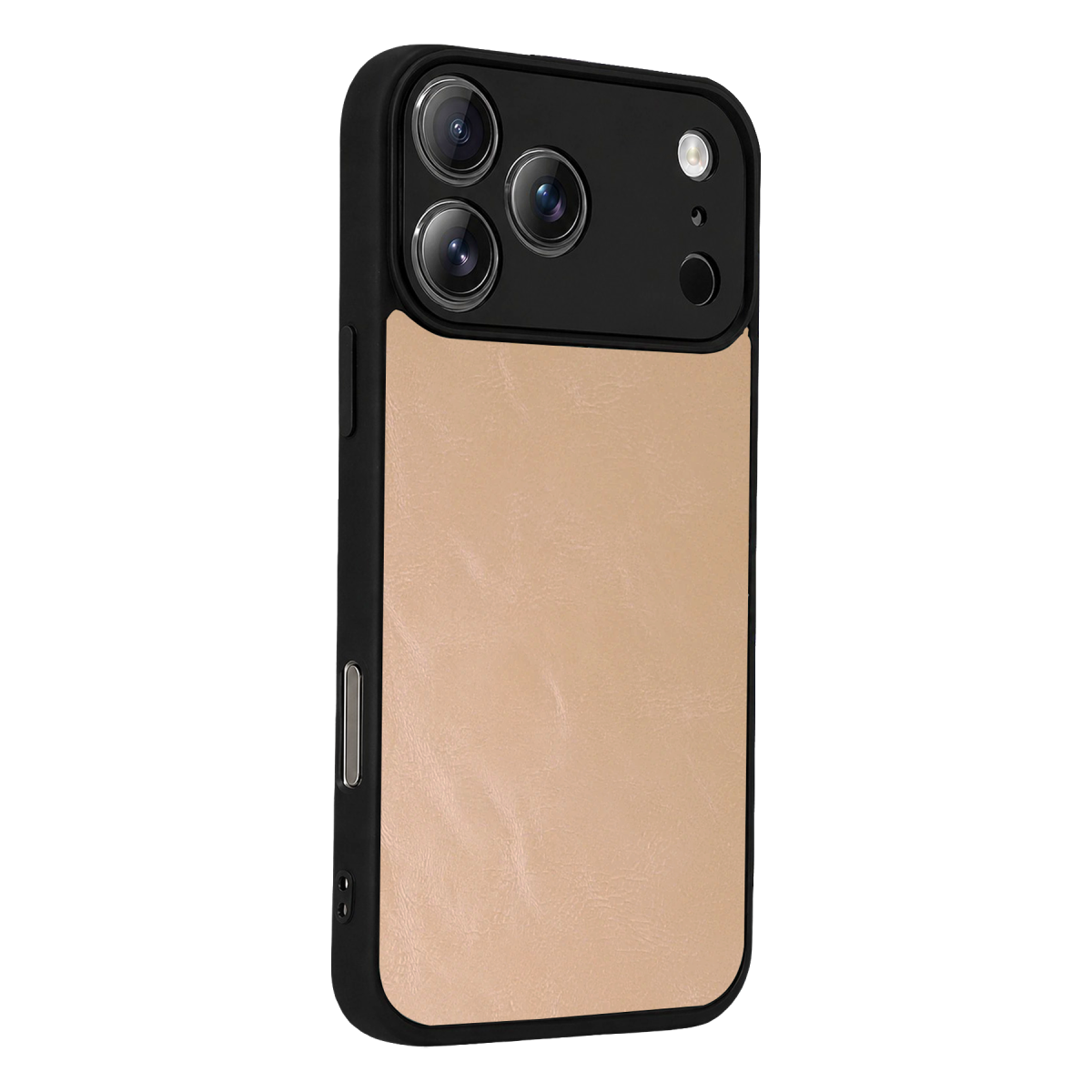 Apple iPhone 17 Pro Max Aras Deri Kapak - Pudra