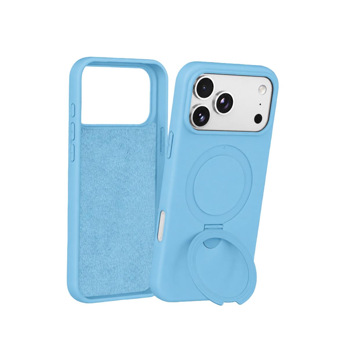 Apple iPhone 18 Pro Regal Magsafe Standlı Kapak - Sierra Blue