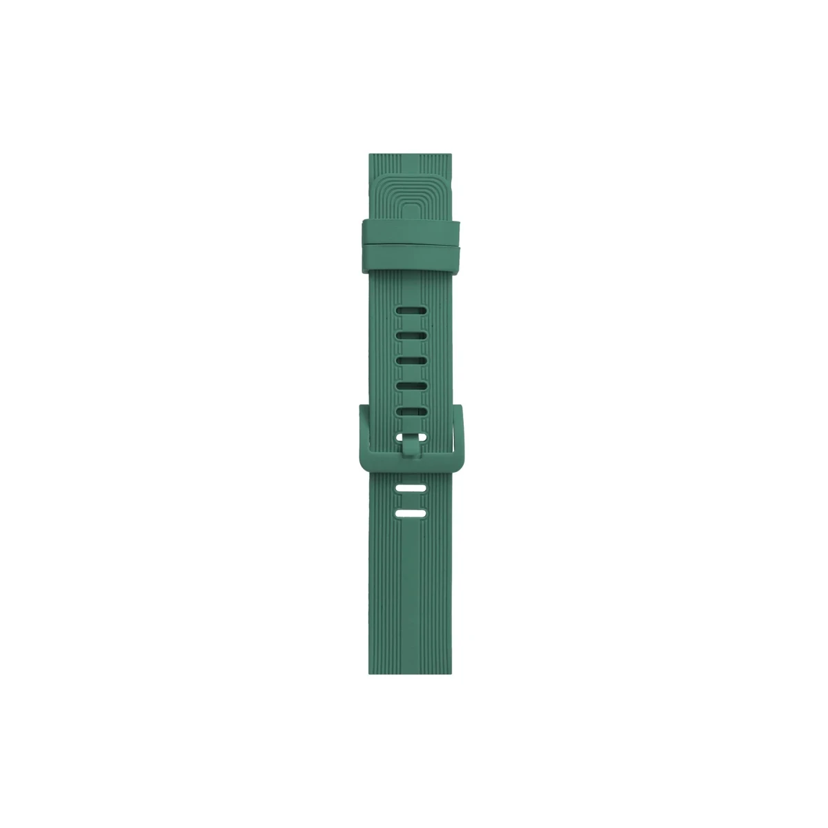 Apple Watch 38mm KR408 Çizgili Silikon Kordon - Yeşil