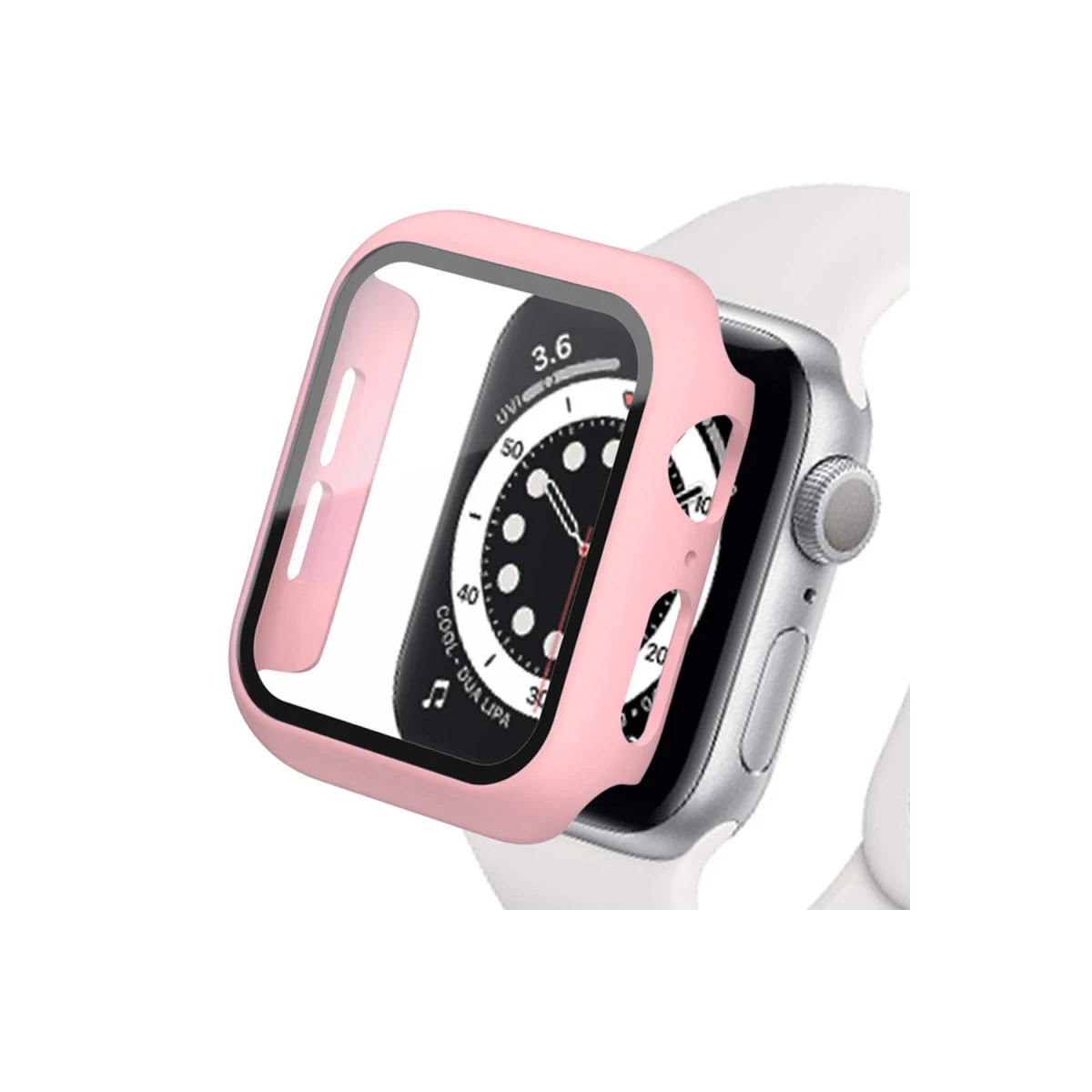 Apple Watch 41mm Camlı Kasa Ekran Koruyucu - Rose Gold