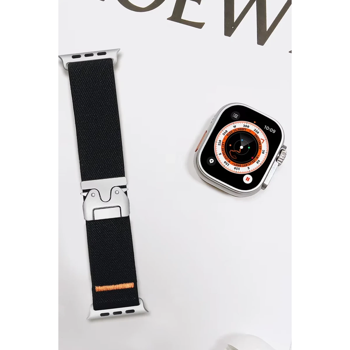 Apple Watch 42mm Forest Kumaş Kordon - Siyah