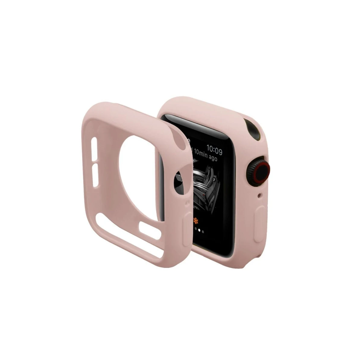 Apple Watch 42mm Silikon Alt Kasa - Pudra