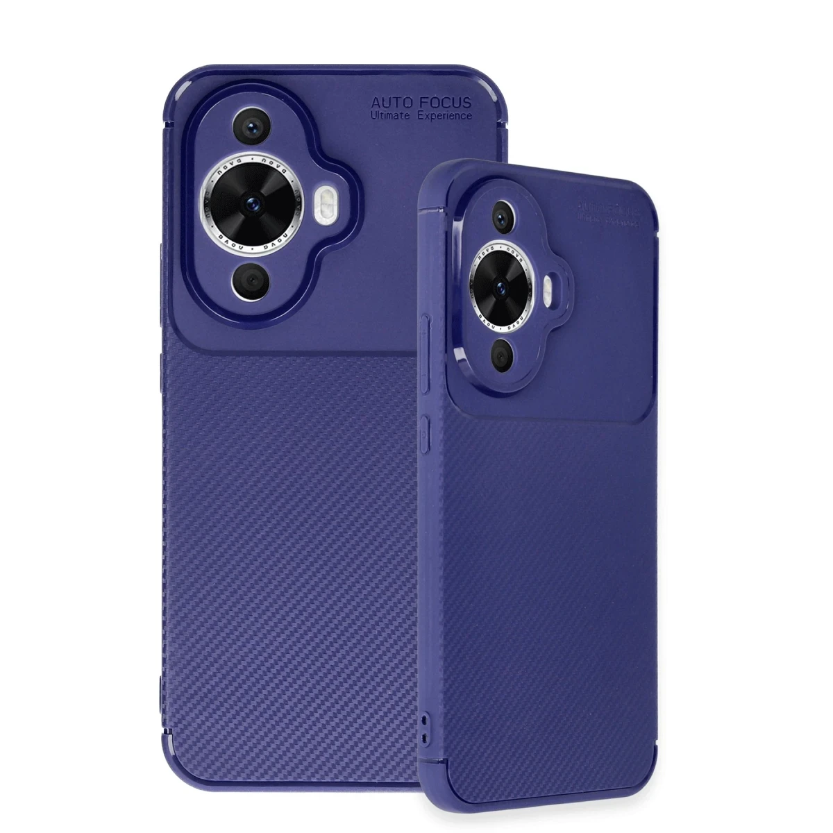 Huawei Nova 12S Kılıf Auto Focus Karbon Kapak - Lacivert
