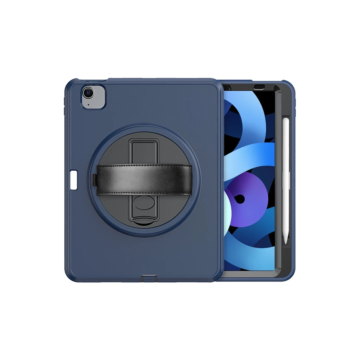 Apple iPad 2025 10.9 10.Nesil (A16) Kılıf Hand Strap Tablet Kılıfı - Lacivert