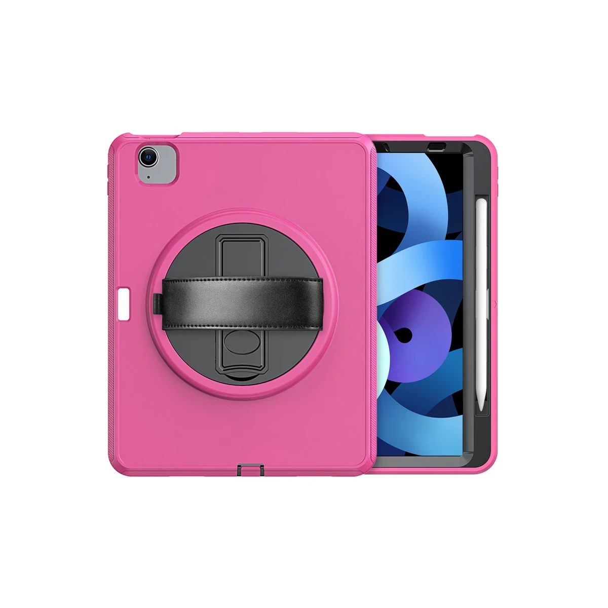 Apple iPad 2025 10.9 10.Nesil (A16) Kılıf Hand Strap Tablet Kılıfı - Pembe
