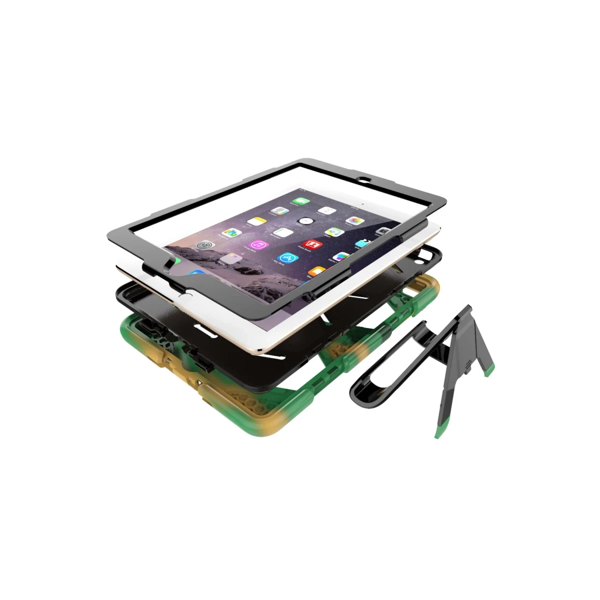 Apple iPad 5 Air 9.7 Kılıf Griffin Tablet Kapak - Kamuflaj