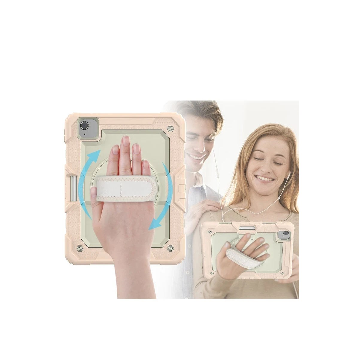 Apple iPad Pro 11 (2020) Kılıf Strap New Tablet Kapak - Pembe