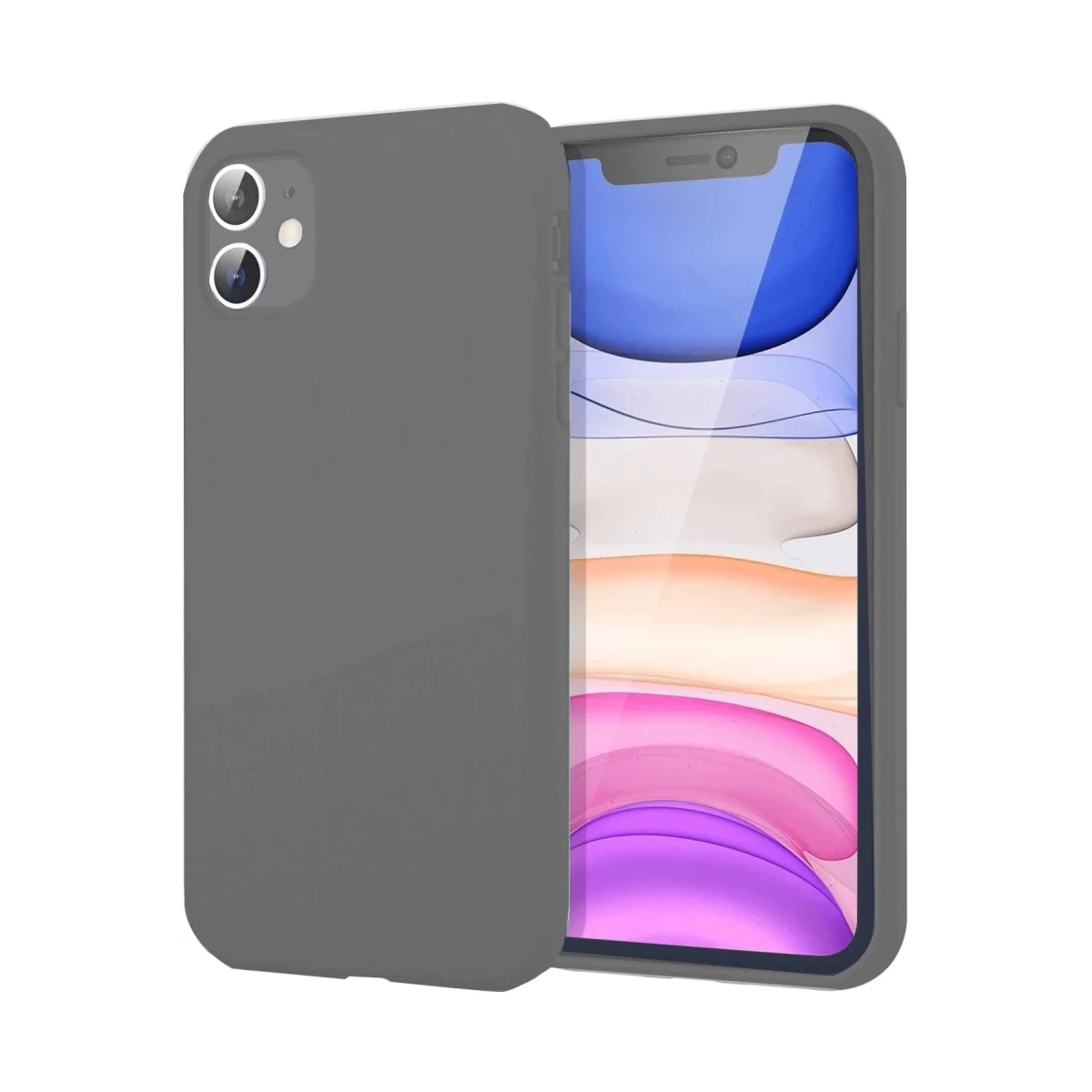 Apple iPhone 11 Kılıf First Silikon - Gri