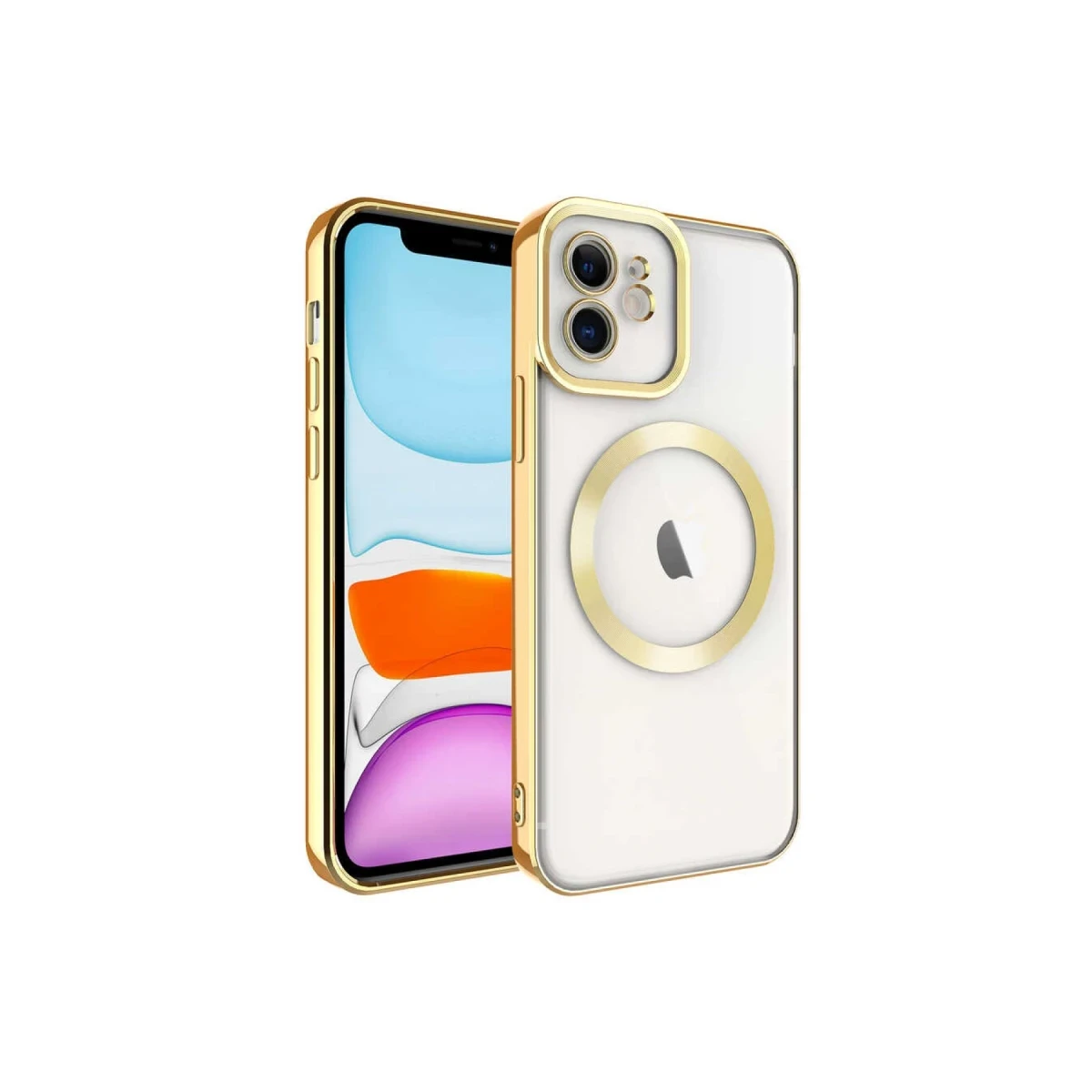 Apple iPhone 11 Kılıf Kross Magneticsafe Kapak - Gold