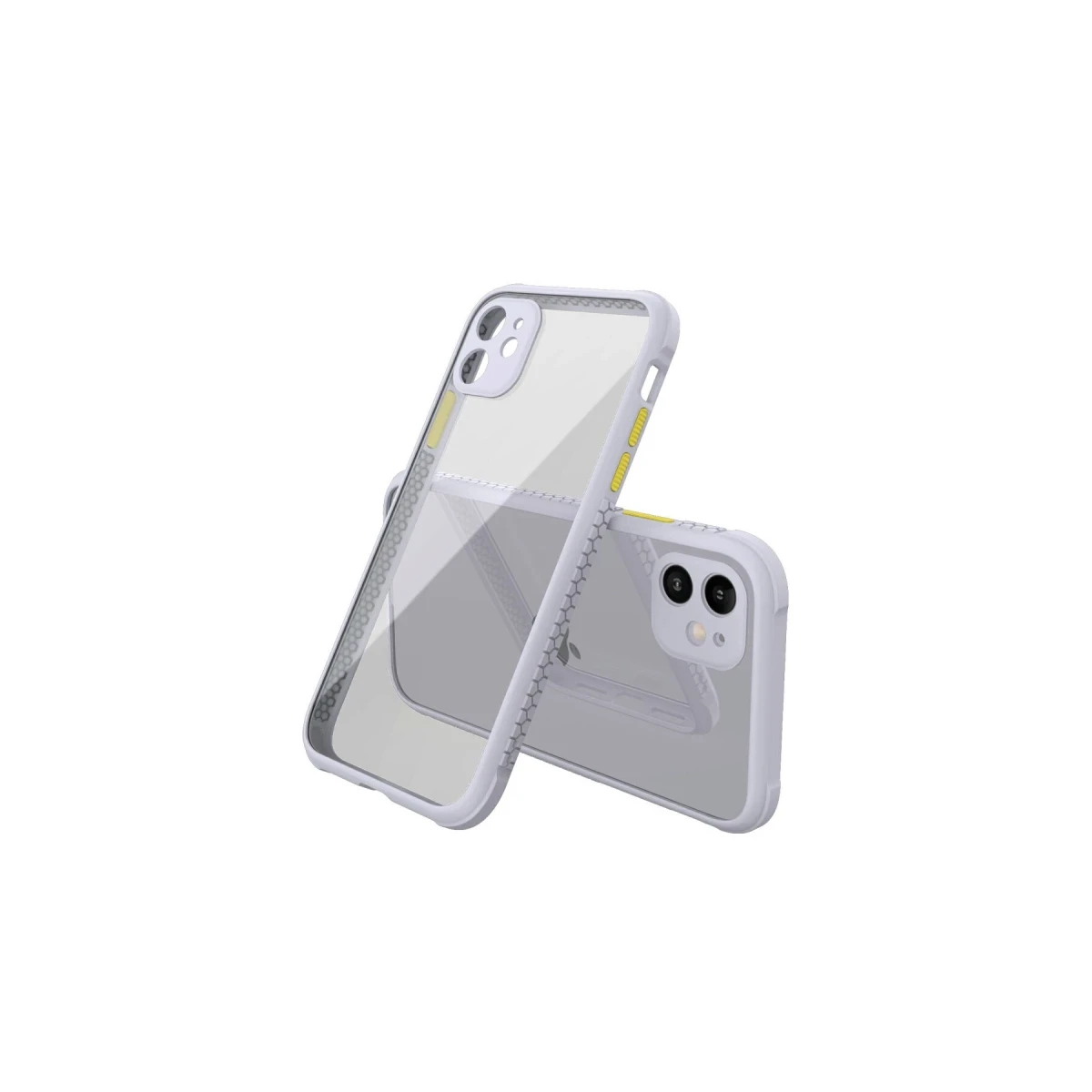 Apple iPhone 12 Mini Kılıf Miami Şeffaf Silikon - Lila