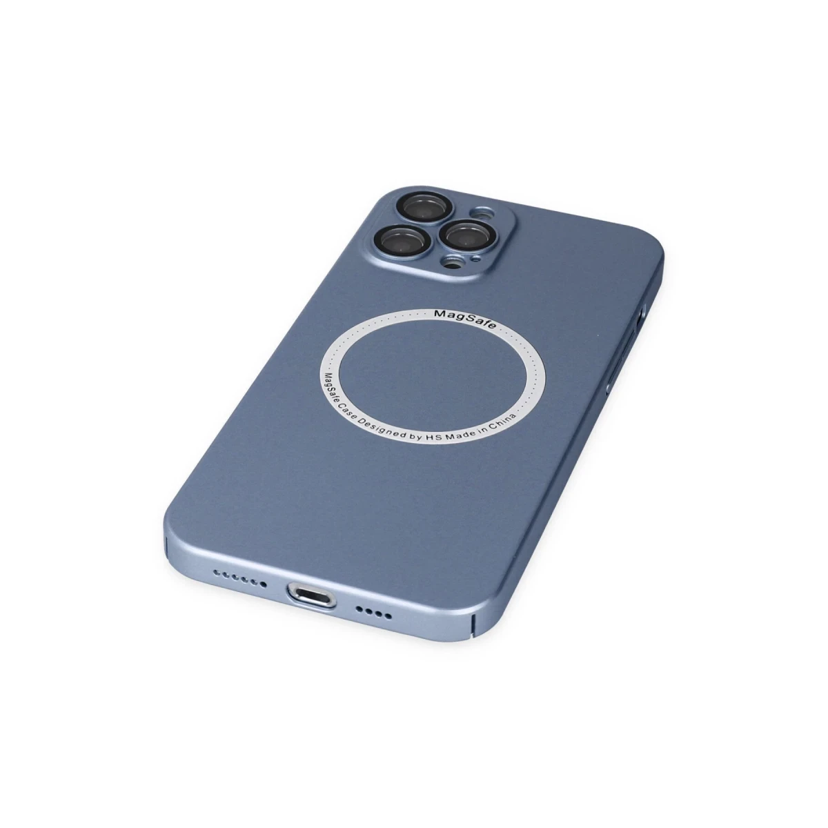 Apple iPhone 12 Pro Kılıf Jack Magneticsafe Lens Silikon - Sierra Blue