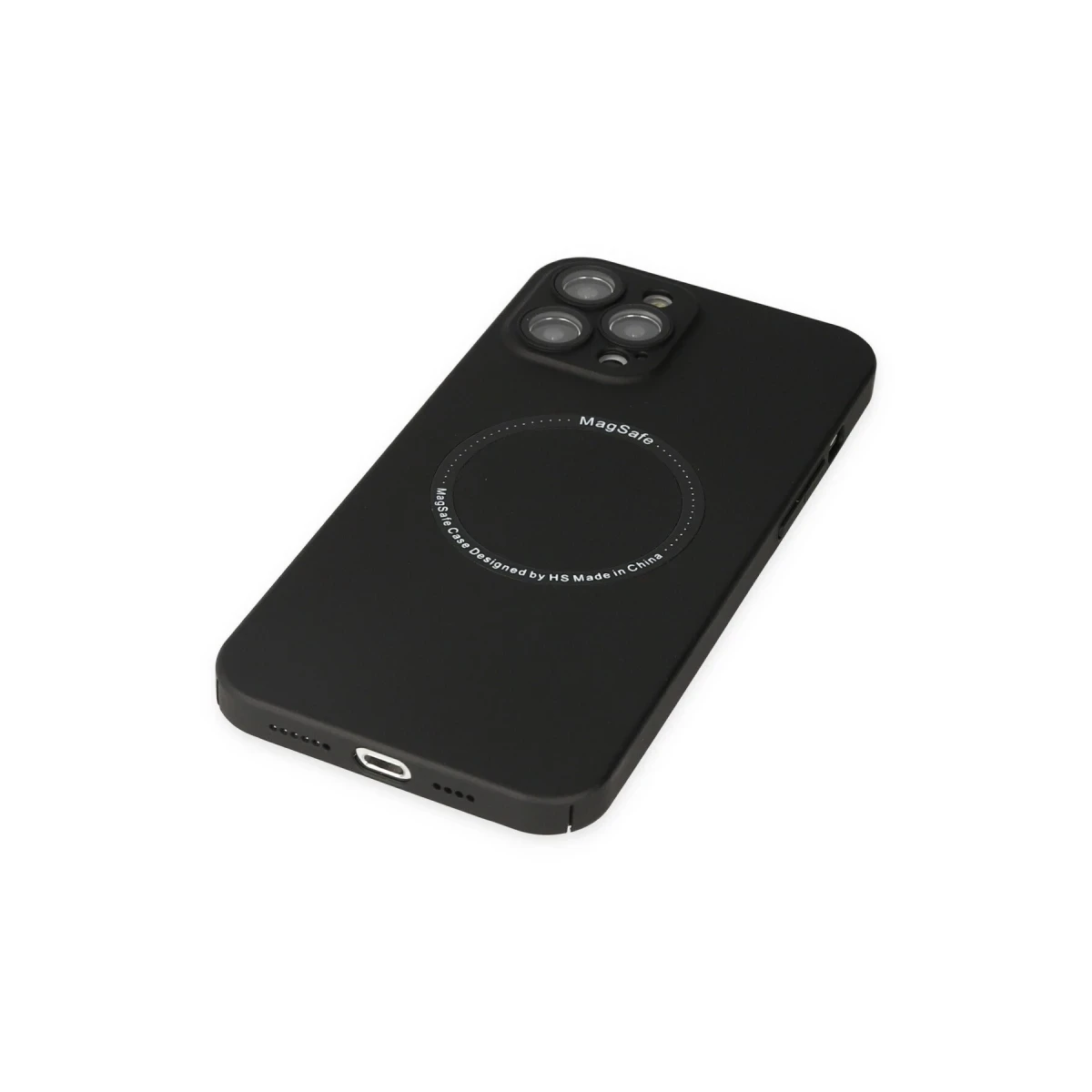 Apple iPhone 12 Pro Kılıf Jack Magneticsafe Lens Silikon - Siyah